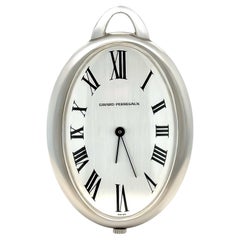 Girard Perregaux Stainless Steel Oval Pocket Watch