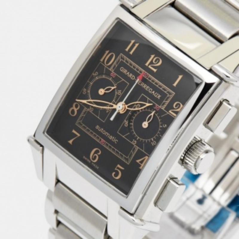 Girard Perregaux Stahl Vintage 1945 Ref. 2599 Chronograph Herrenarmbanduhr 32 mm im Angebot 2