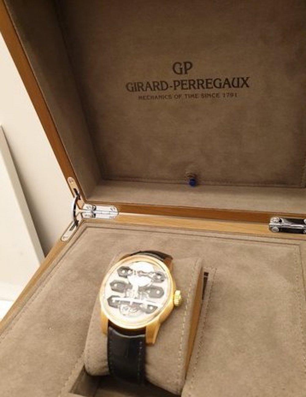 Girard Perregaux Three Bridges Neo Tourbillon Rose Gold Wristwatch For Sale 1