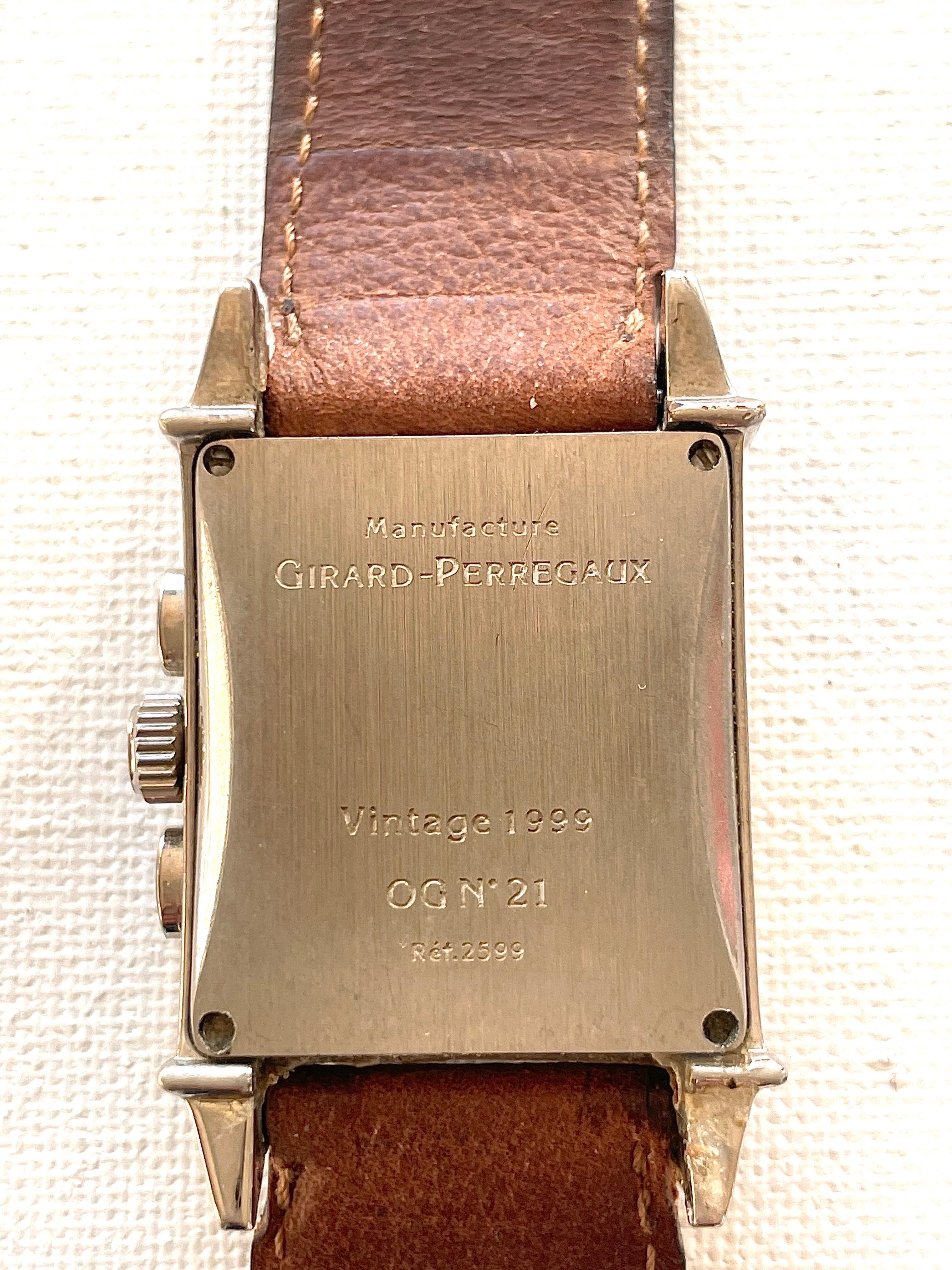 Late 20th Century Girard-Perregaux Time-Date Chronograph Automatic Wrist Watch Vintage, 1999 For Sale