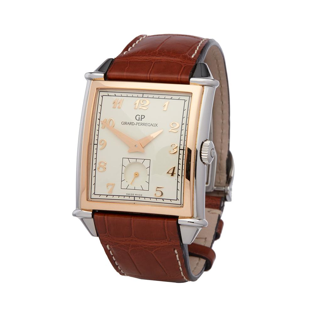 Ref: W5648
Manufacturer: Girard Perregaux
Model: Vintage 1945
Model Ref: 2588056111BBBA
Age: 13th November 2018
Gender: Mens
Complete With: Box, Manuals & Guarantee
Dial: White Arabic
Glass: Sapphire Crystal
Movement: Automatic
Water Resistance: To