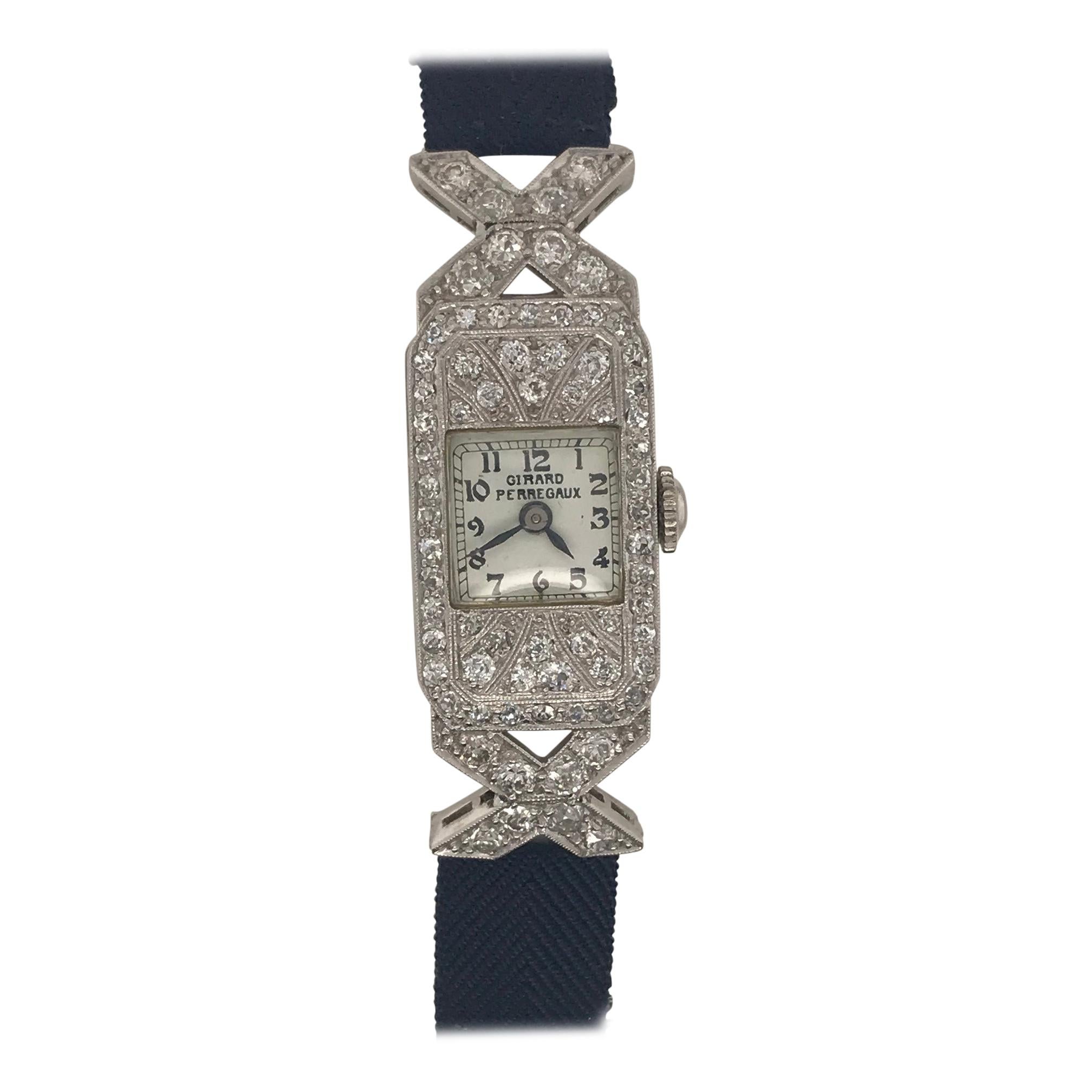 Girard Perregaux Vintage Diamond Watch For Sale