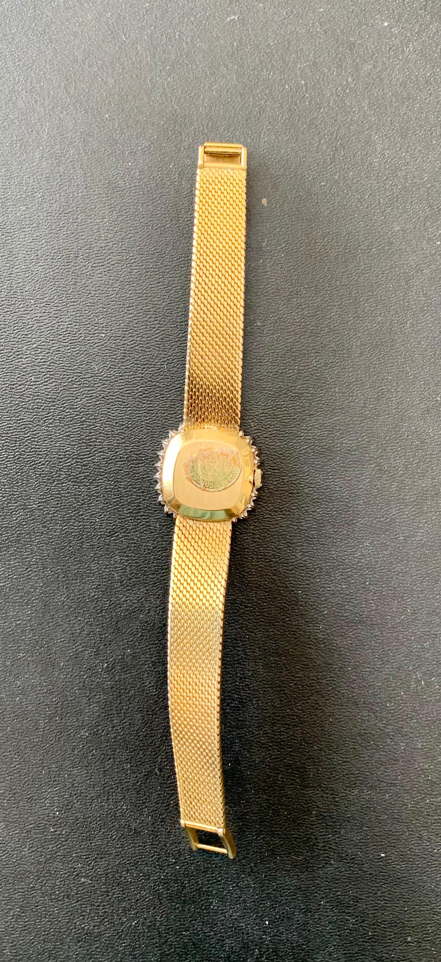 Women's Girard Perregaux Vintage Ladies 18k 750 Yellow Gold & Diamond Watch