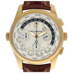 Girard Perregaux World Time Chronograph 4980 18 Karat Gold, Automatic Watch