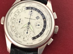 Girard Perregaux White Gold World Time Chronograph GMT Automatic Wristwatch