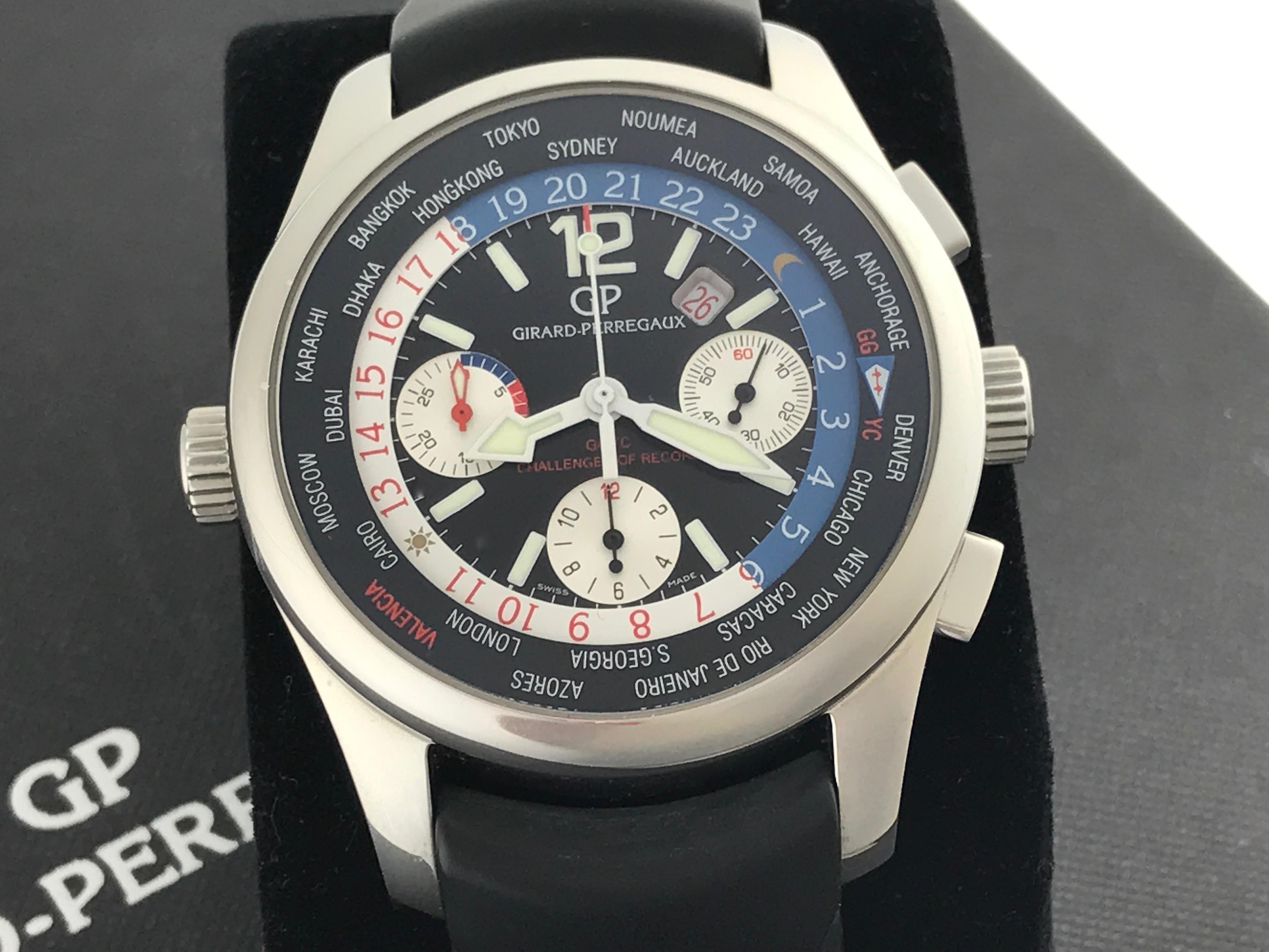Contemporary Girard Perregaux World Time Chronograph Ltd Ed BMW Oracle Automatic Wristwatch