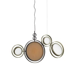 Lustre Girasole à disques de verre verticaux