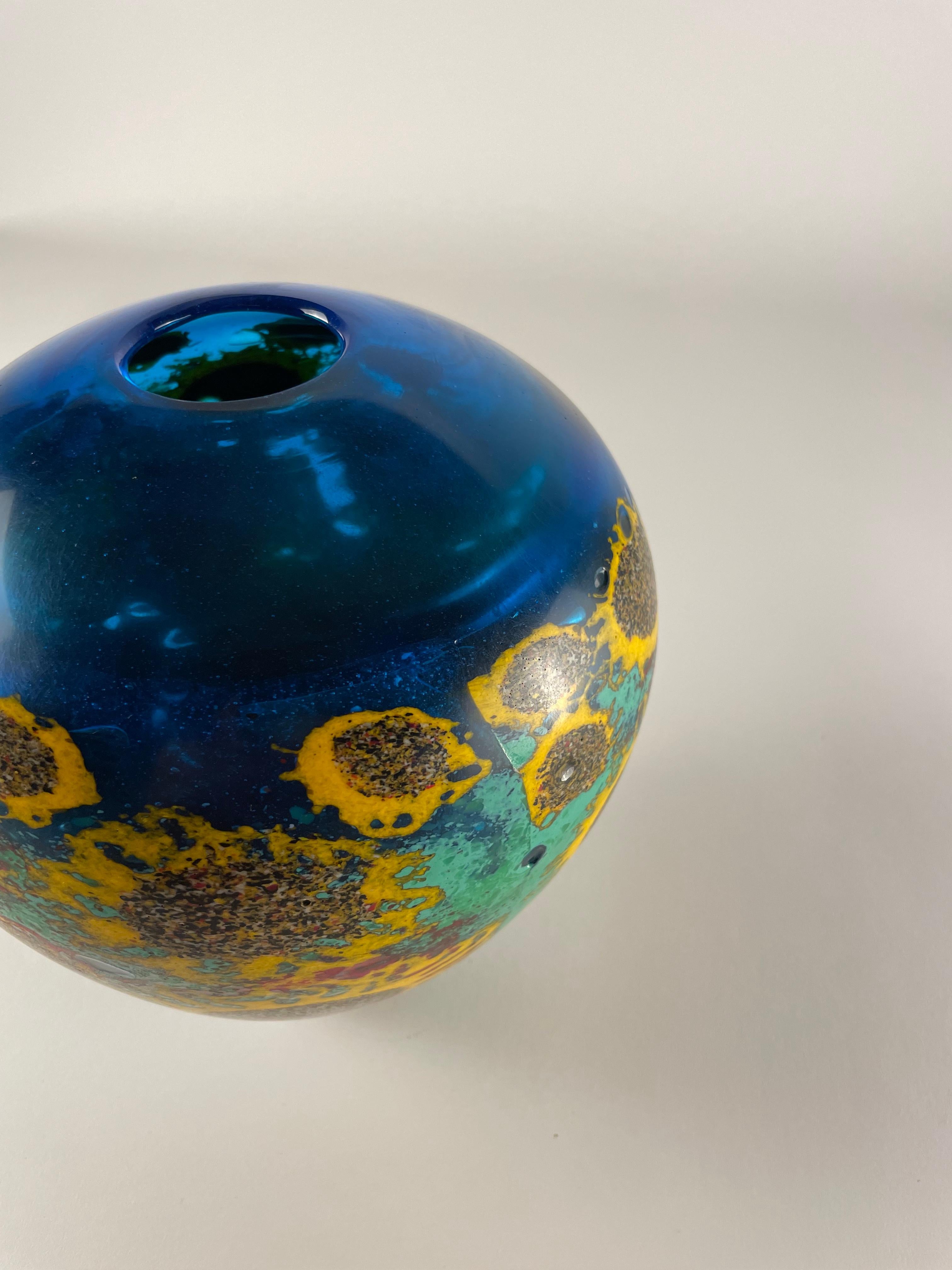 Hand-Crafted Girasoli, Murano Glass Vase by Fratelli Toso Glass Factory For Sale
