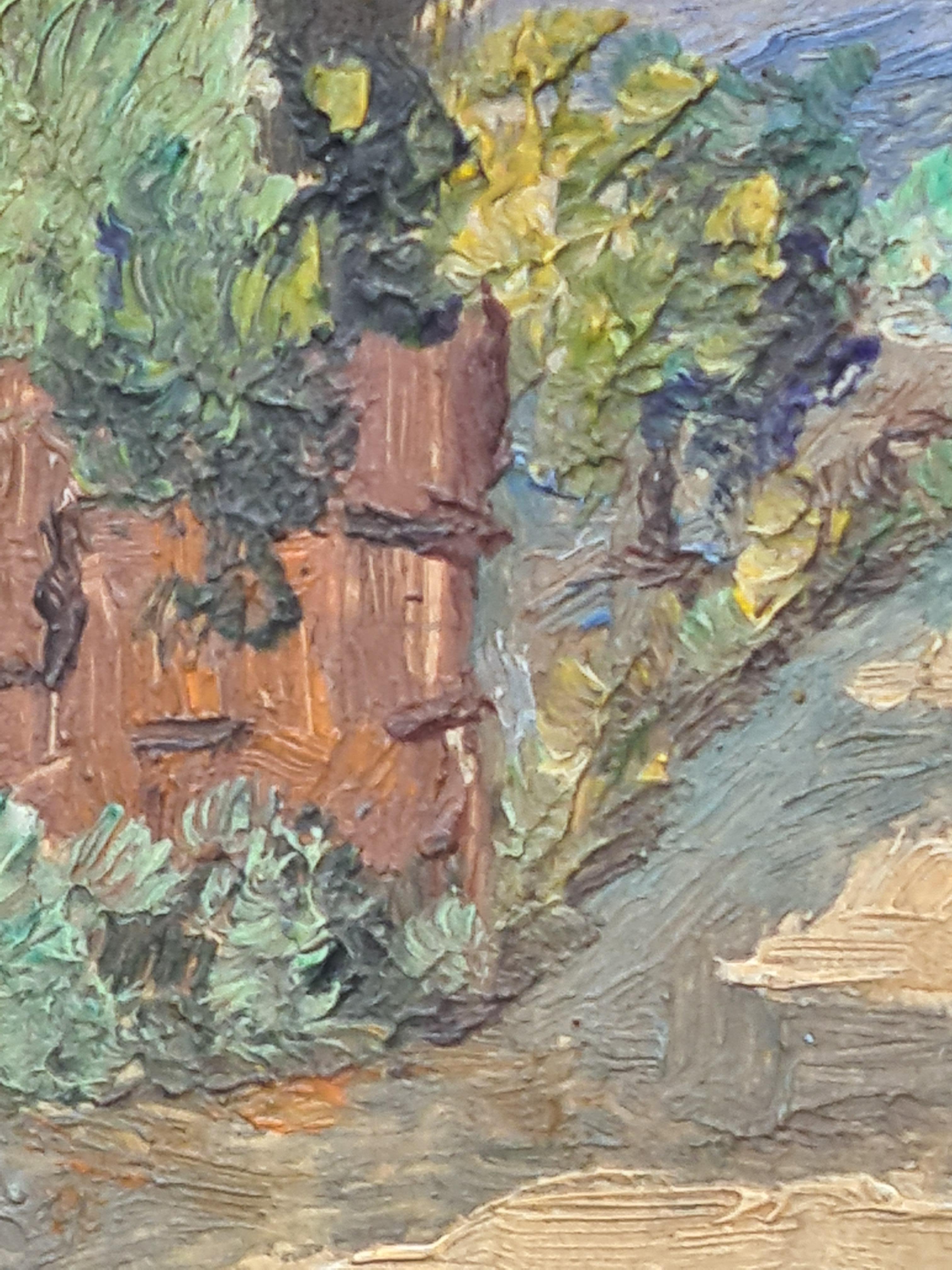 French Impressionist Landscape, Toulon, Mont Faron and Route le Pont le Lerde For Sale 1