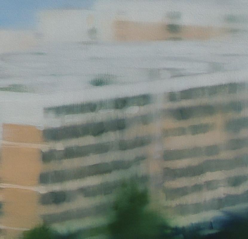 Blick vom Balkon aus (Realismus), Painting, von Girbent
