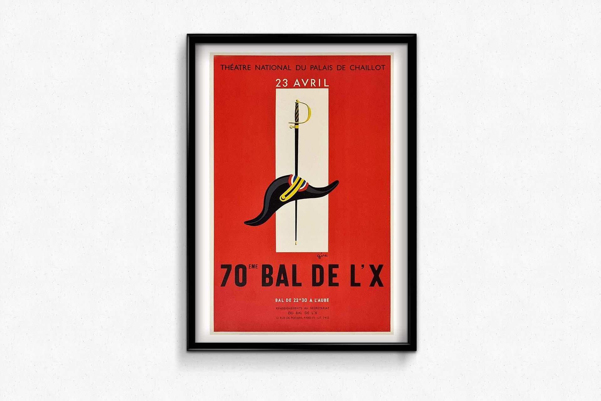 Original poster - 70ème bal de l'X - École Polytechnique For Sale 1