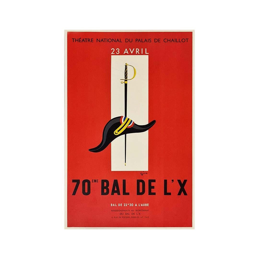 Original poster - 70ème bal de l'X - École Polytechnique - Print by Gire