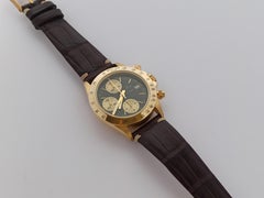 Giren Dupre' 18kt Solid Gold Daytona Style Chronograph, Leather Strap, Automatic