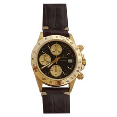 Giren Dupre' 18kt Solid Gold Daytona Style Chronograph, Leather Strap, Automatic