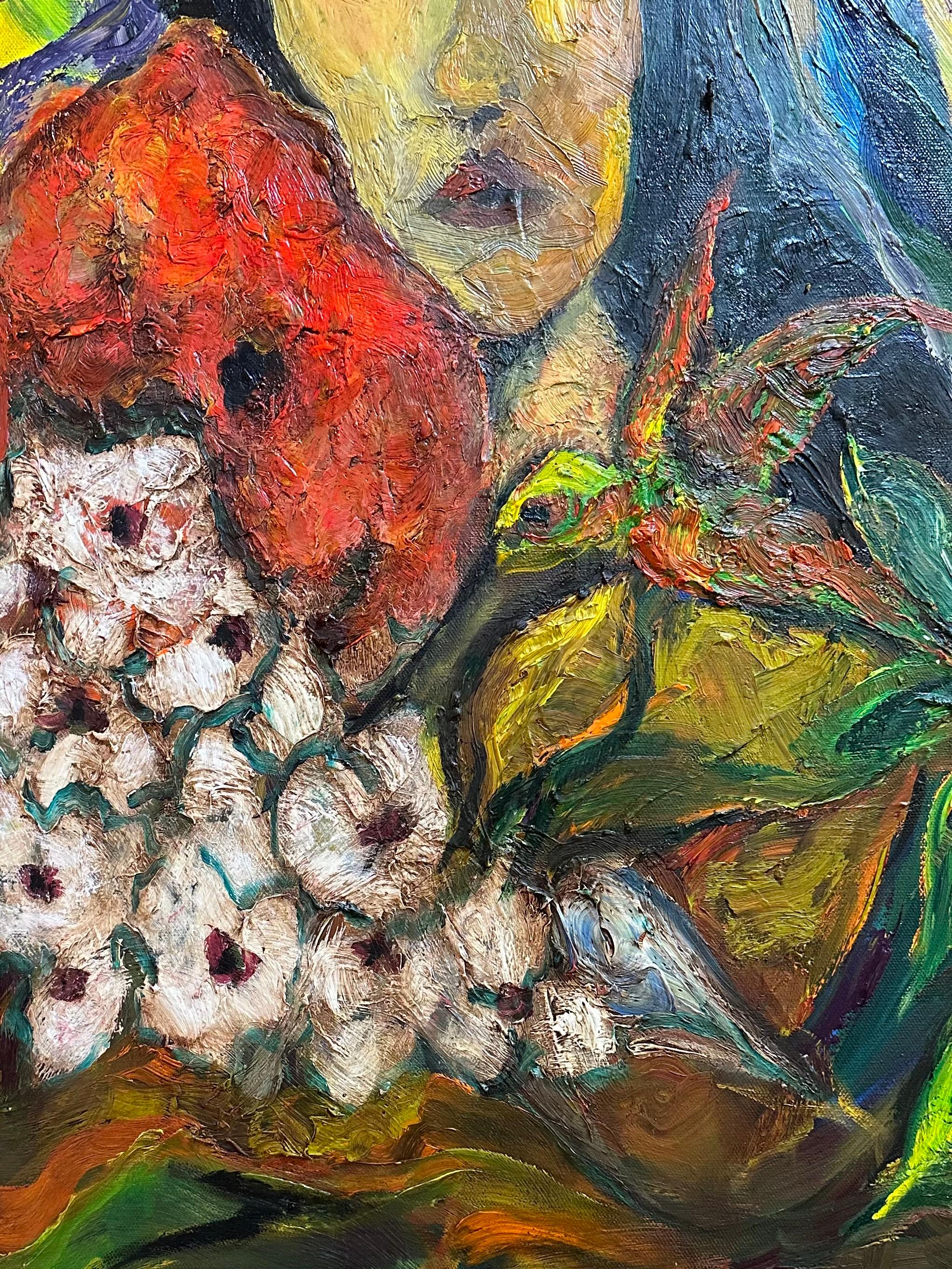Magnifique en couleur, lourde en texture au coup de pinceau, peinte par l'Artistics John Nys né en 1952, à Sacramento, Californie.  Son père travaillait dans le service extérieur, au Moyen-Orient et en Europe.  En voyageant avec sa famille dans