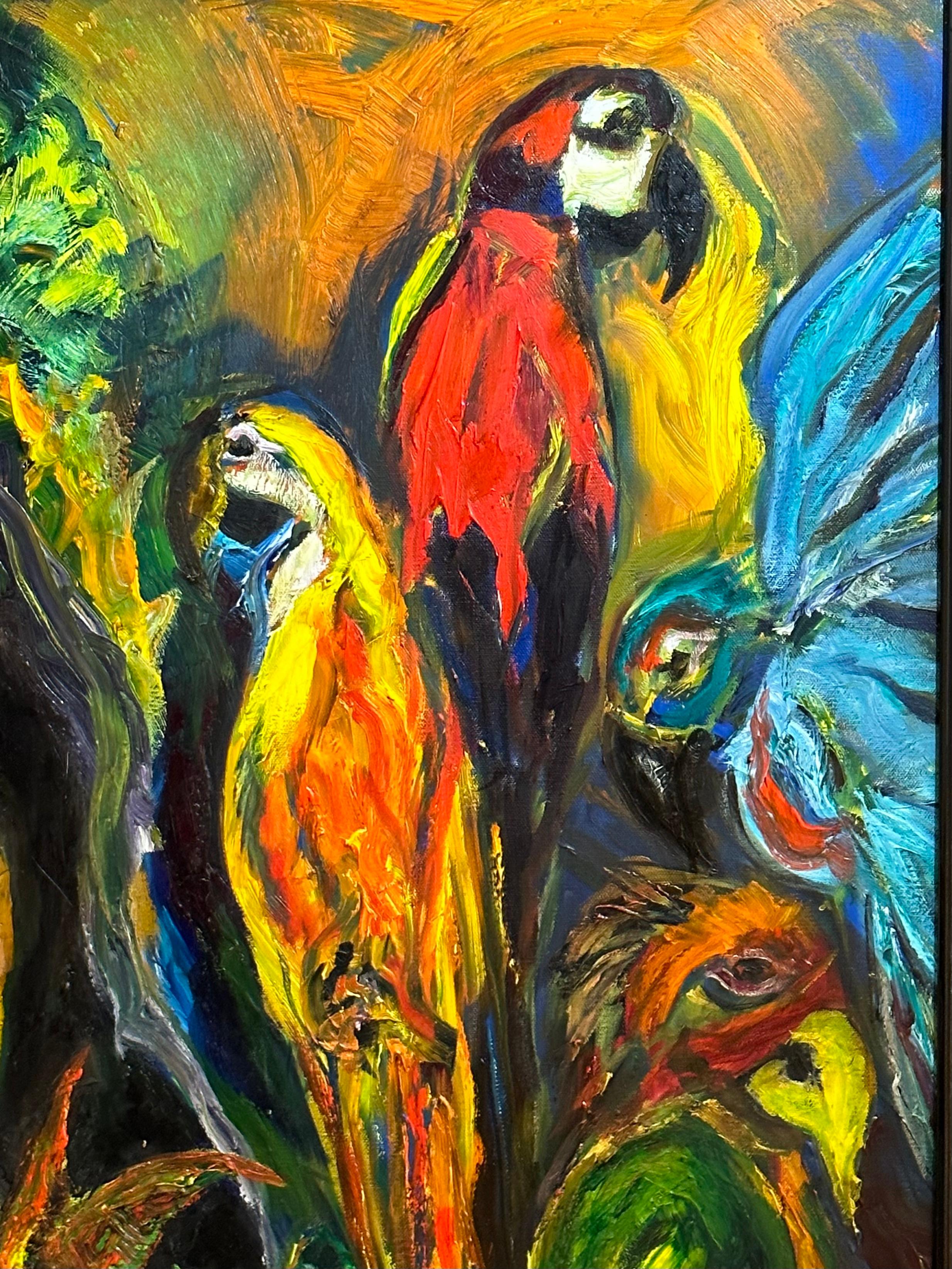 Post-Modern Girl & Company’ Oil on Canvas by J. NYS For Sale