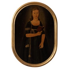Retrato de niña en verde según John Brewster Jr.