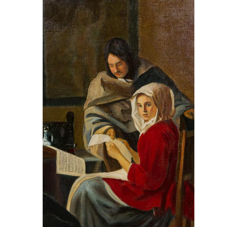 Unknown Girl Interrupted at Her Music Painting For Sale