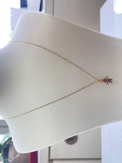 Girl necklace, 14K Yellow Gold, Child Pendant Necklace, Presant for new mom