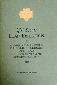 Exposition de meubles coloniaux et premiers meubles fédéraux, exposition de prêts pour filles des Scouts, 1929