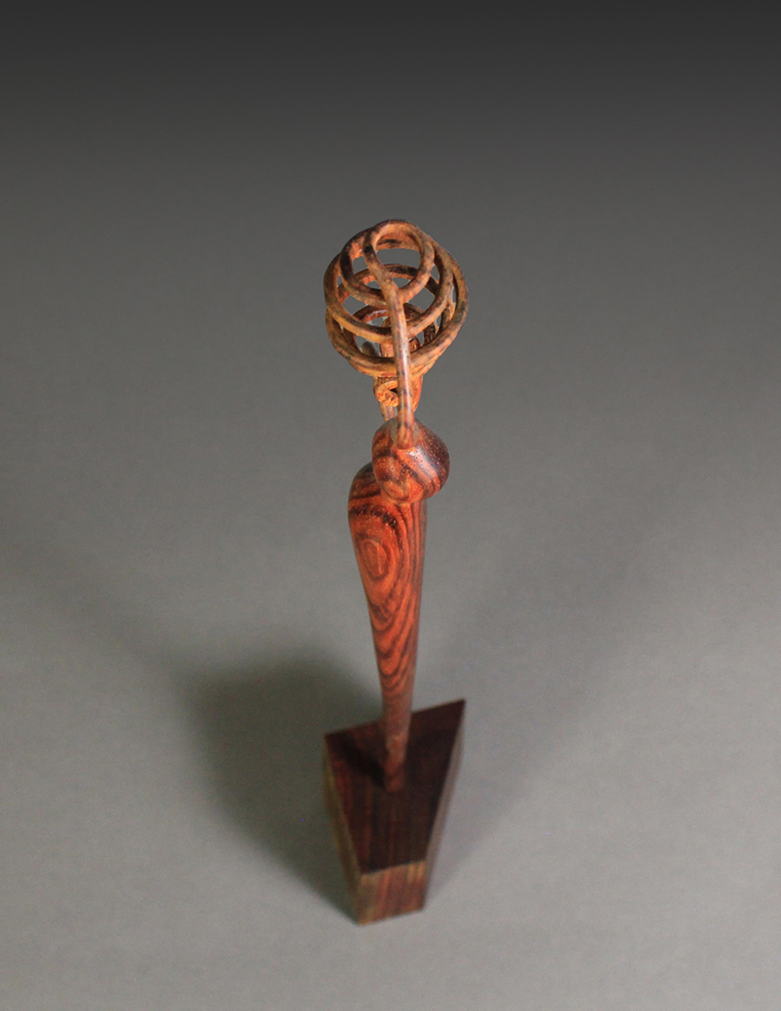 Girl with a Jar, Cocobolo Wood sculpture by Nairi Safaryan In New Condition For Sale In Santa Clarita, CA