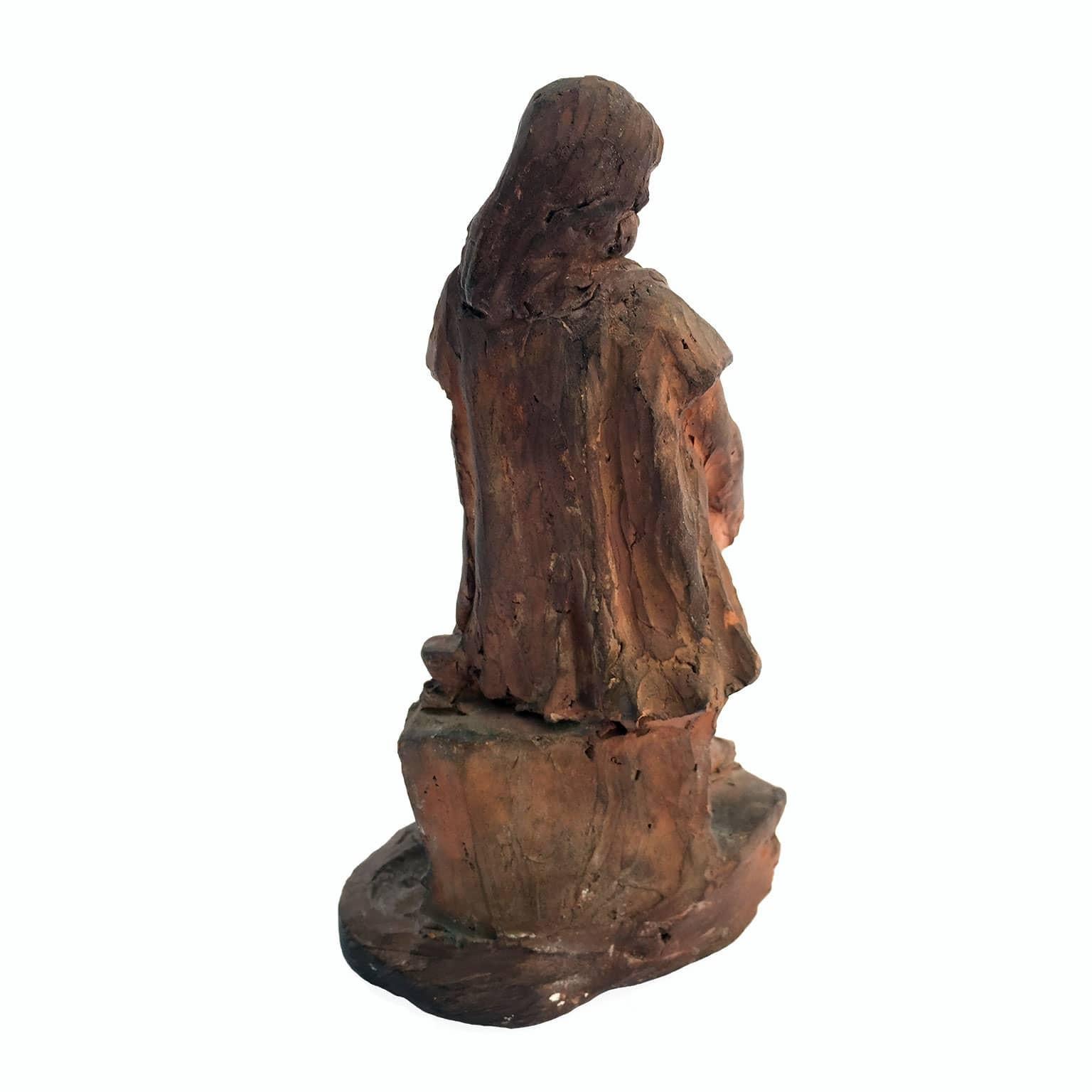 Molded Girl With a Water Pot Early 20th Century Sculpture by Venetian Michieli For Sale
