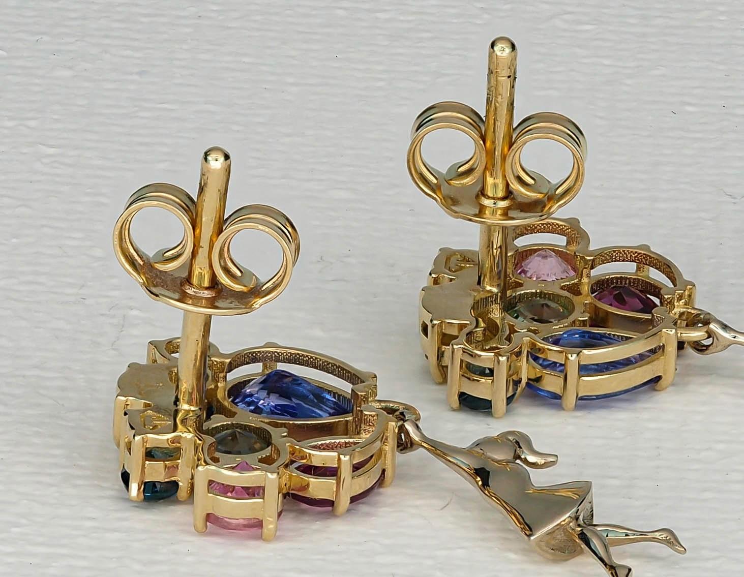Girl with Balloons Earrings studs earrings For Sale 5