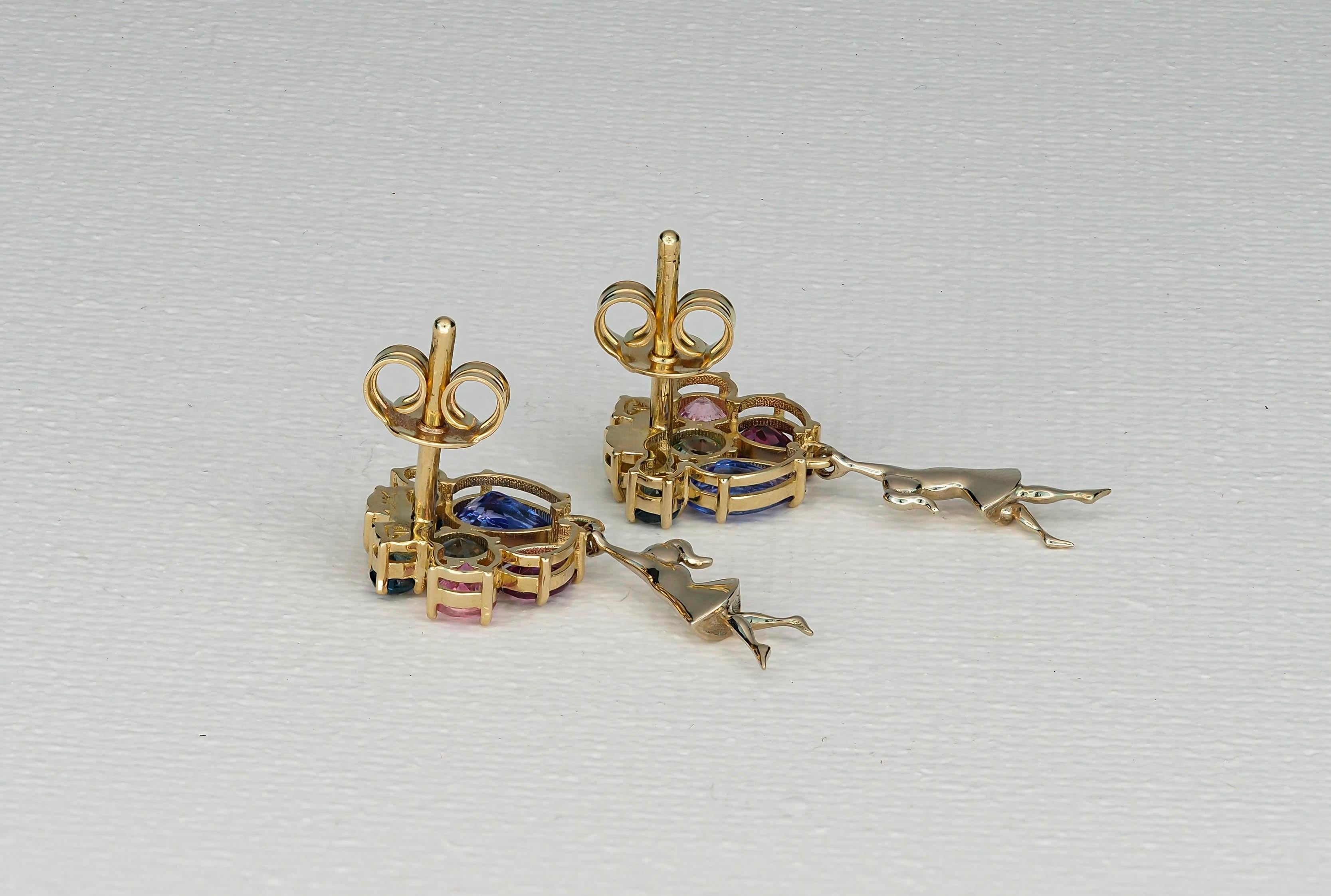 Girl with Balloons Earrings studs earrings For Sale 6