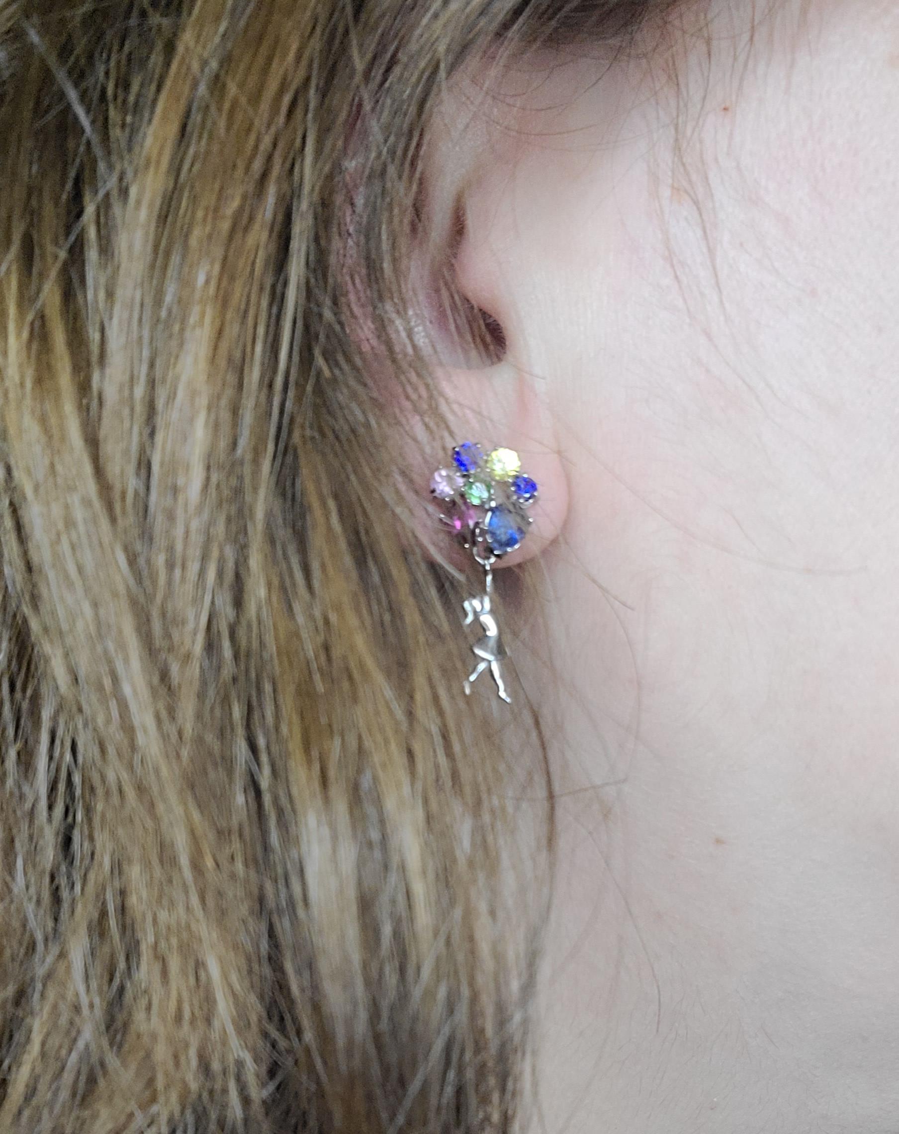 Girl with Balloons Earrings studs earrings For Sale 8