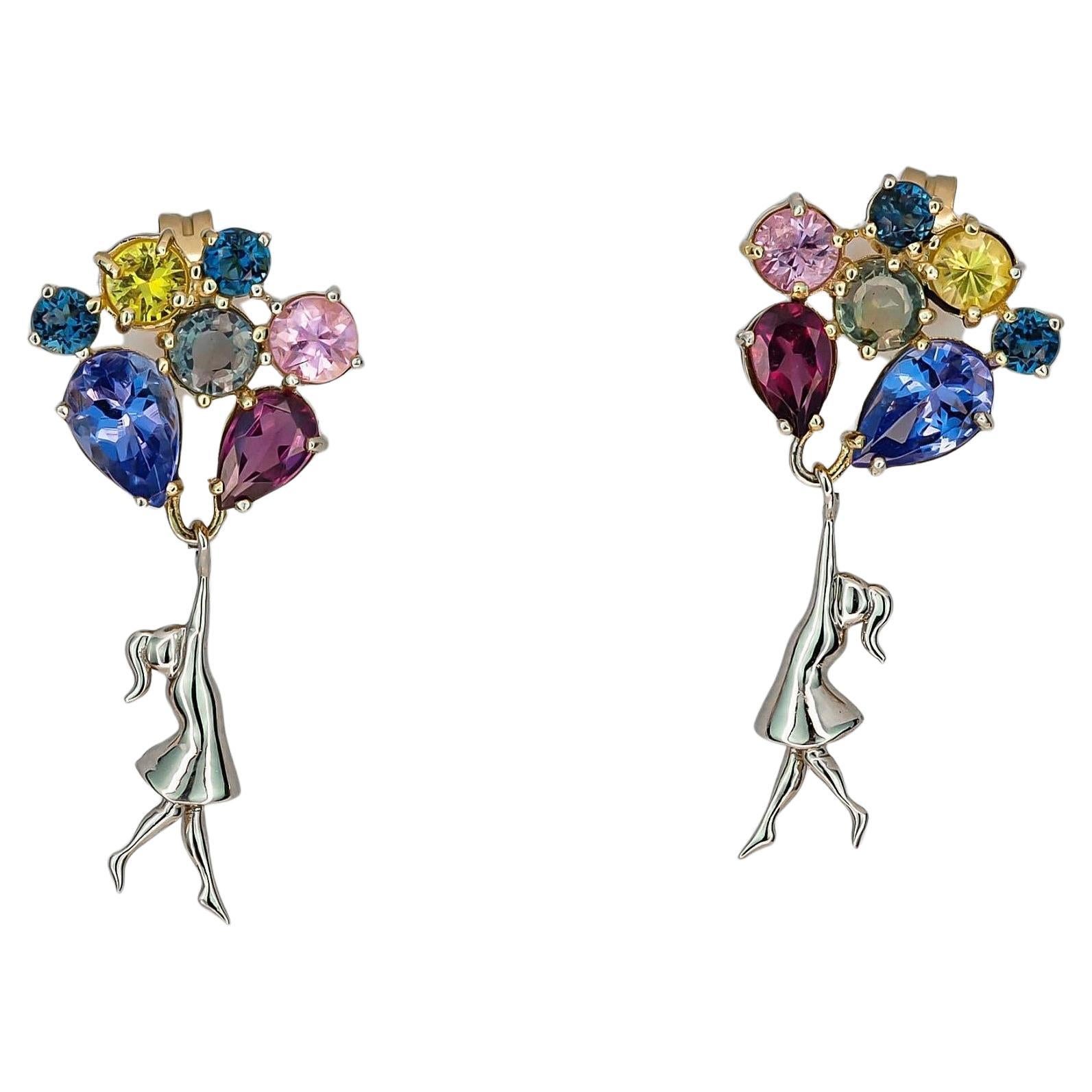 Girl with Balloons Earrings studs earrings For Sale