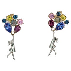 Girl with Balloons Earrings studs earrings