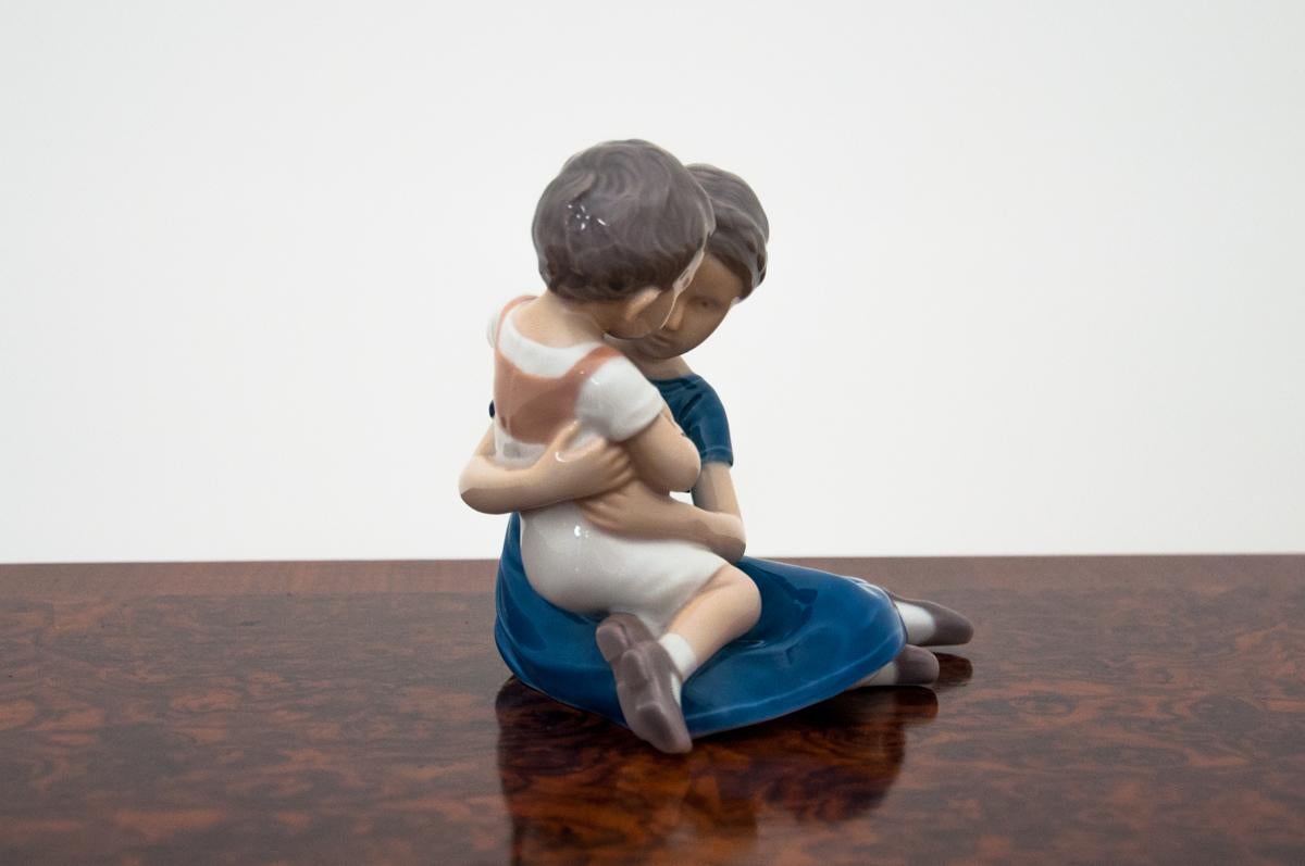 Danish Girl with Boy Figurine from Bing & Grondhal, 1958