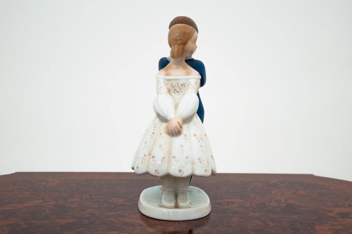 Scandinavian Modern Girl with Boy Figurine from Bing & Grøndahl, 1970