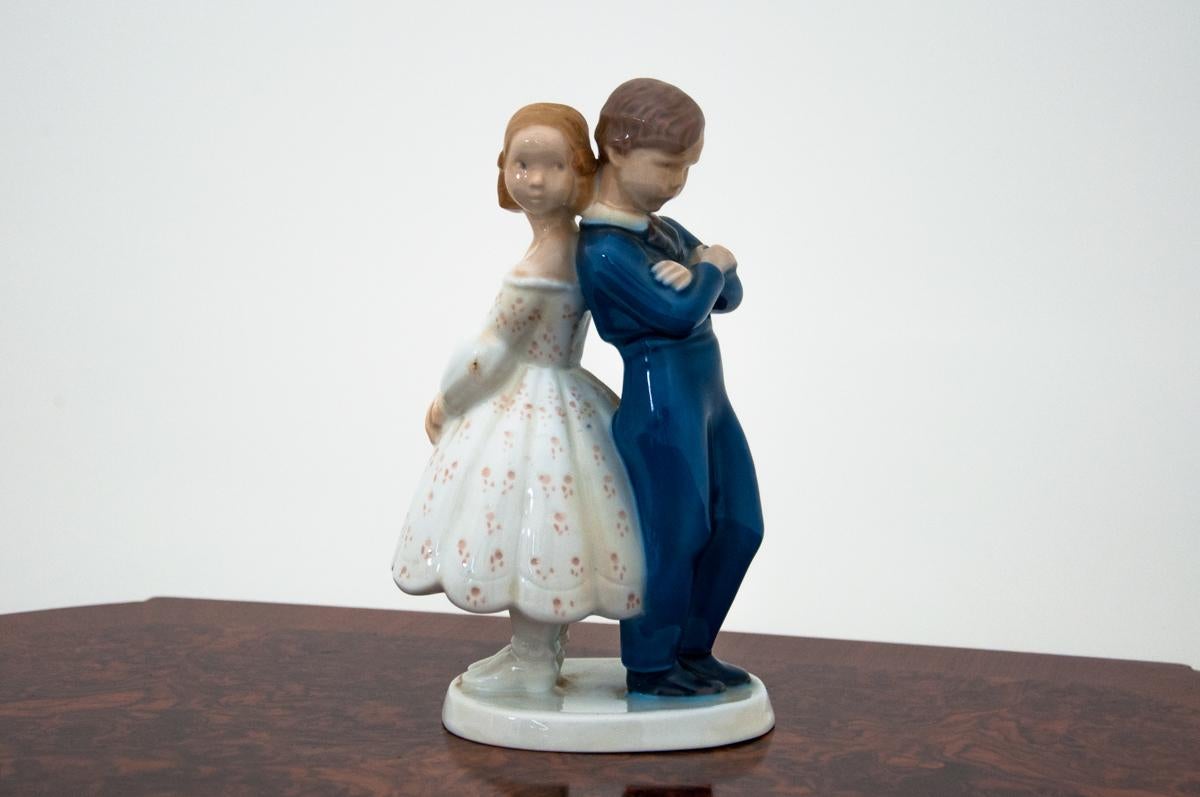 Danish Girl with Boy Figurine from Bing & Grøndahl, 1970