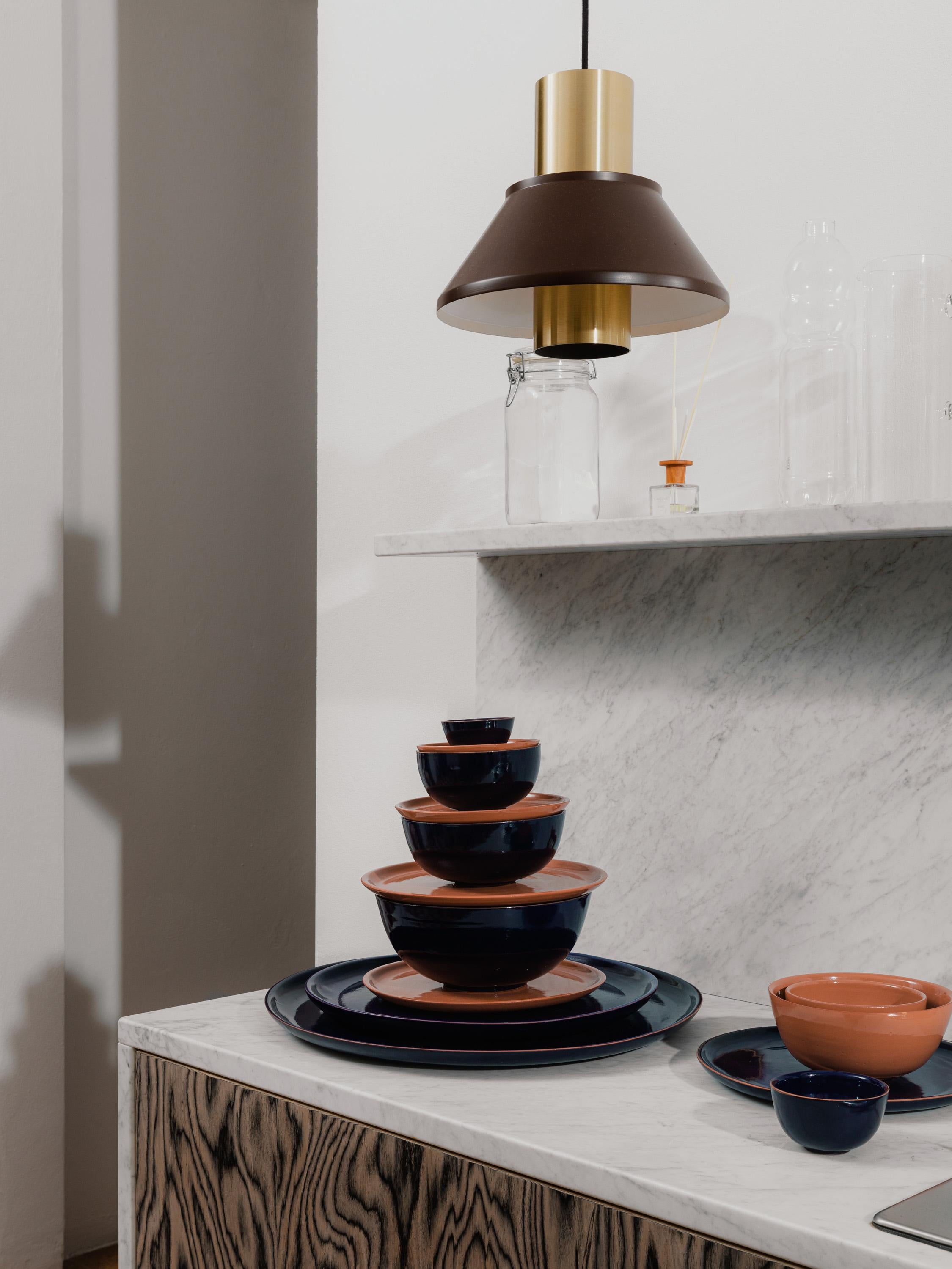 GIRO, Julie Richoz, Set of 6 Dark Beige Ceramics Bowls In New Condition For Sale In Paris, FR