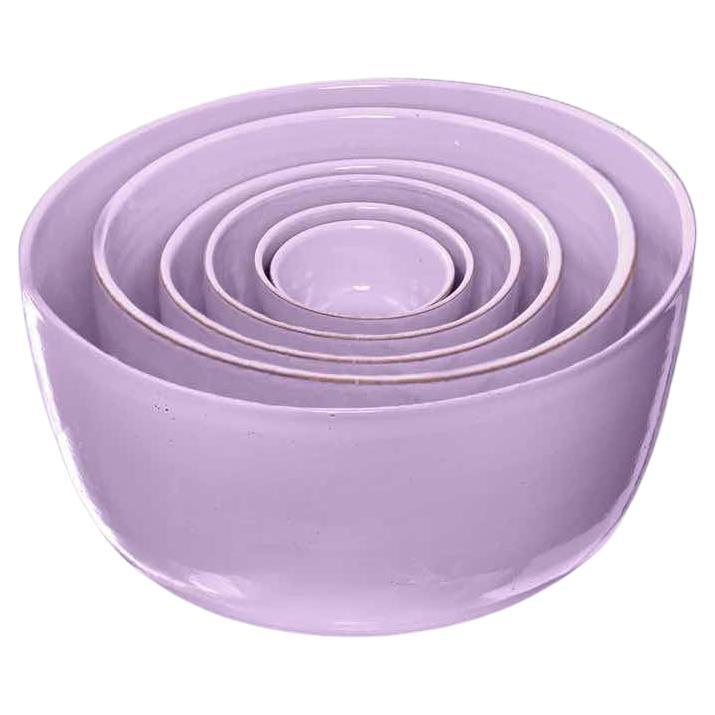 GIRO, Julie Richoz, Set of 6 Lilac Ceramics Bowls