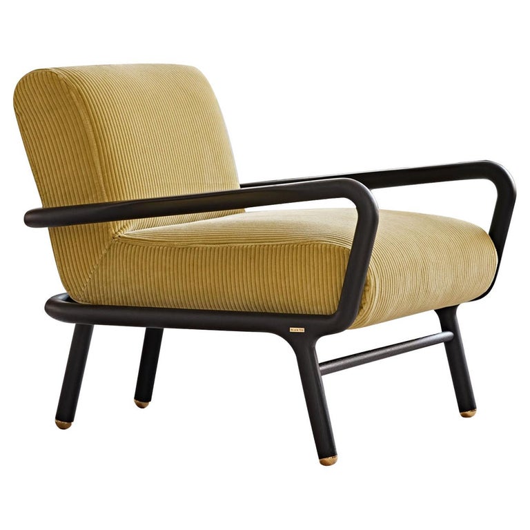 Girò Moka and Yellow Lounge Chair For Sale at 1stDibs