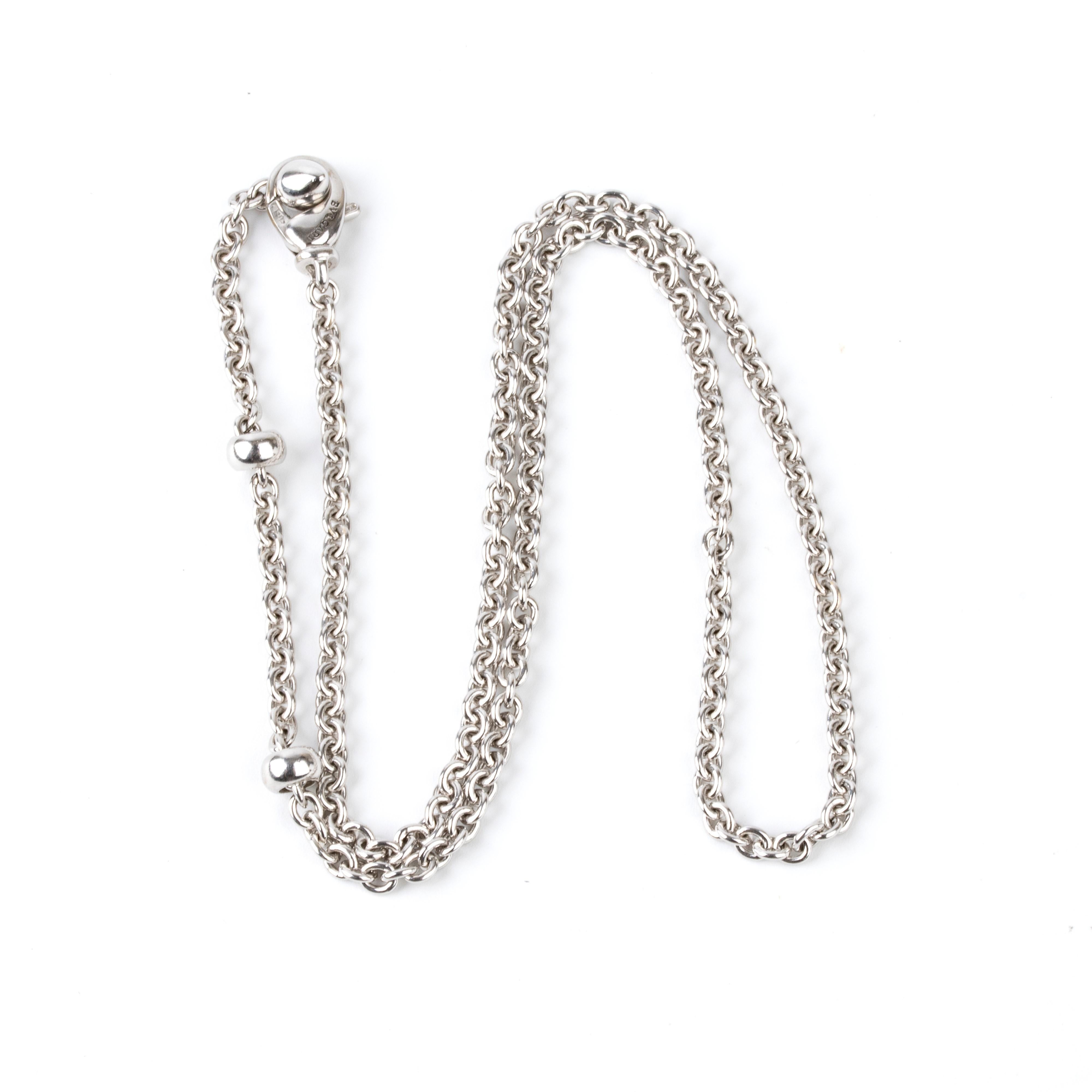 18k white gold necklace BULGARI In Excellent Condition For Sale In Roma, IT