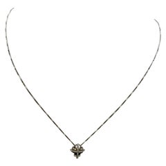 Recarlo cross necklace in 18 kt. white gold with diamonds - Italian design
