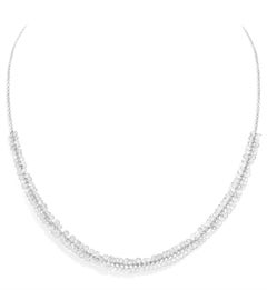 Constellation necklace in white gold and rose-cut diamonds