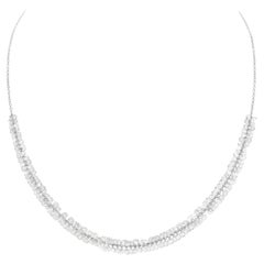 Constellation necklace in white gold and rose-cut diamonds