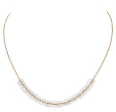 Collier Constellation en or jaune et diamants taillés en rose