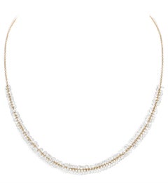 Constellation necklace in yellow gold and rose-cut diamonds