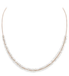 Constellation necklace in rose gold and rose-cut diamonds