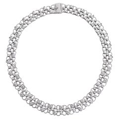 18kt White Gold Heart Necklace with 4.10 Diamonds