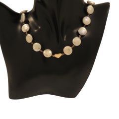 Girocollo di perle montate in Oro rosa mit Herzen in Oro