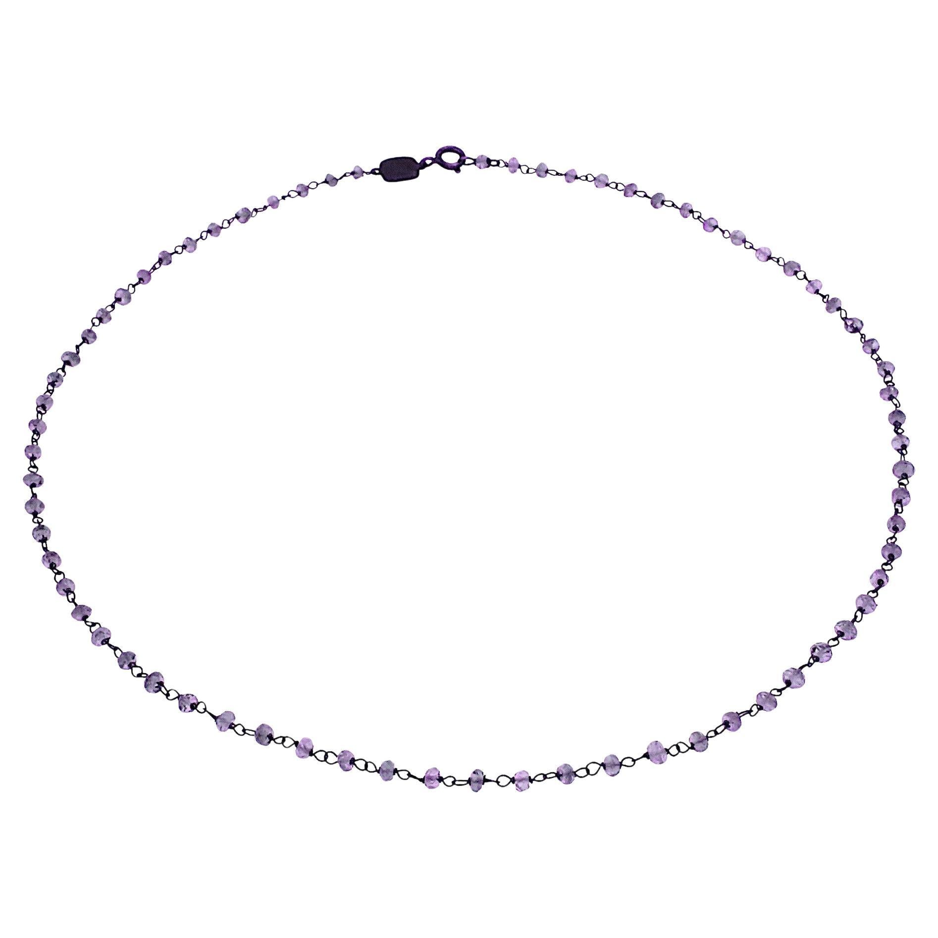 White Gold Necklace with Iolite For Sale