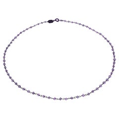 White Gold Necklace with Iolite