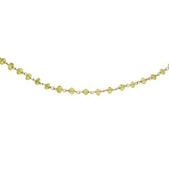White Gold Necklace with Peridot