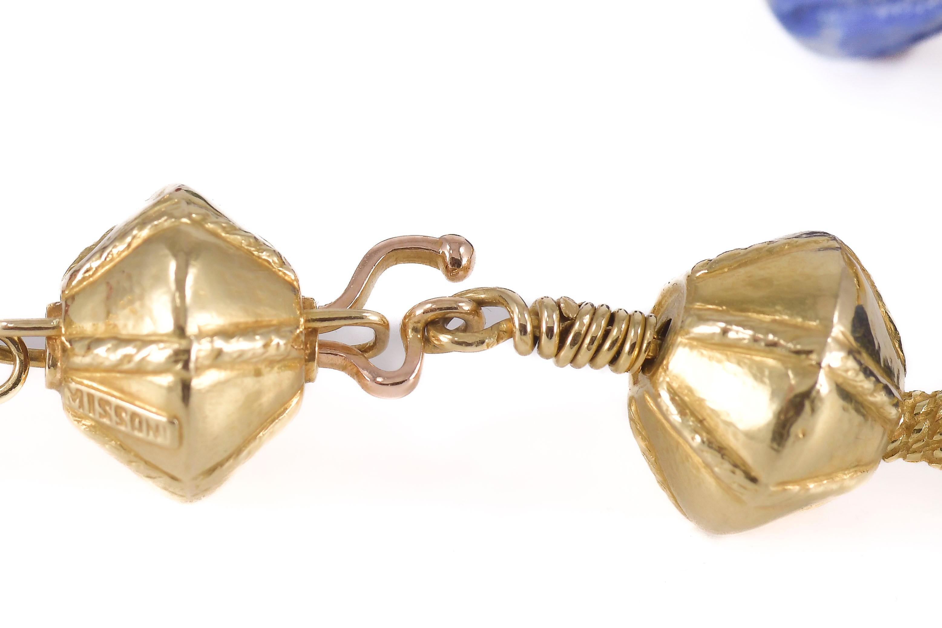 Women's Gold necklace signed MISSONI For Sale